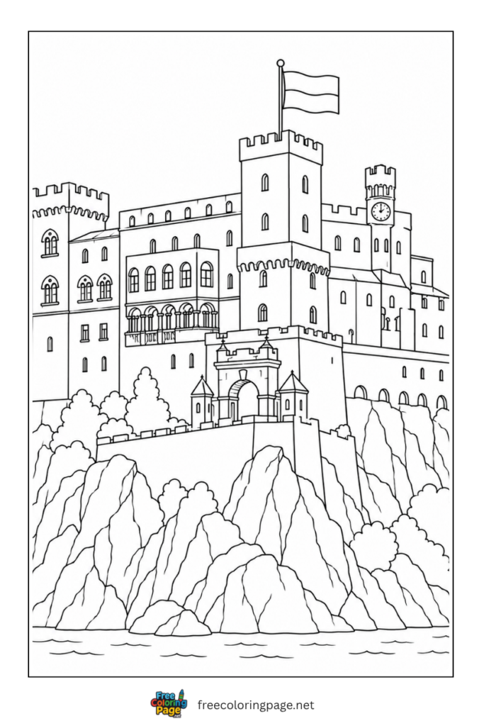 monaco prince palace coloring page