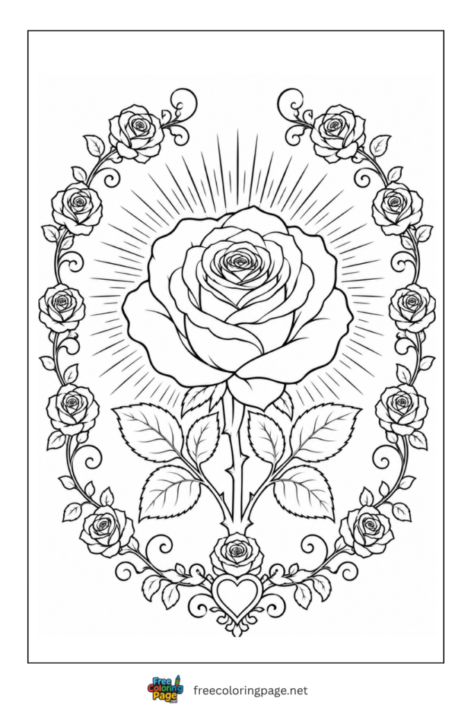 rosa de guadalupe coloring page