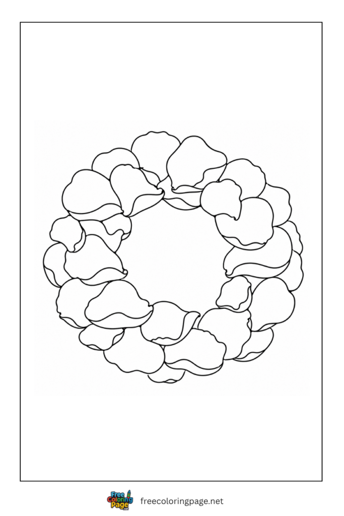 rose petals coloring page