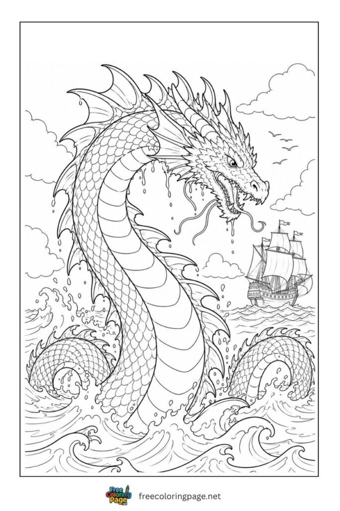 Sea Dragon coloring page