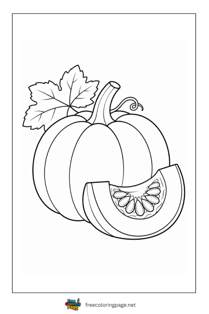 pumpkin slice coloring pages