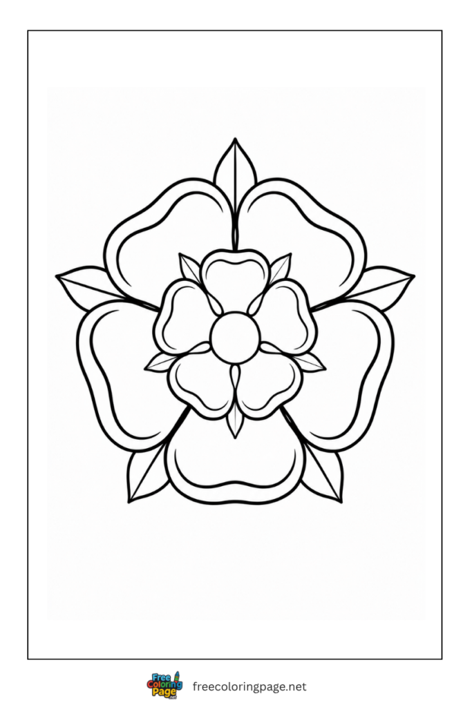 tattoo rose coloring page