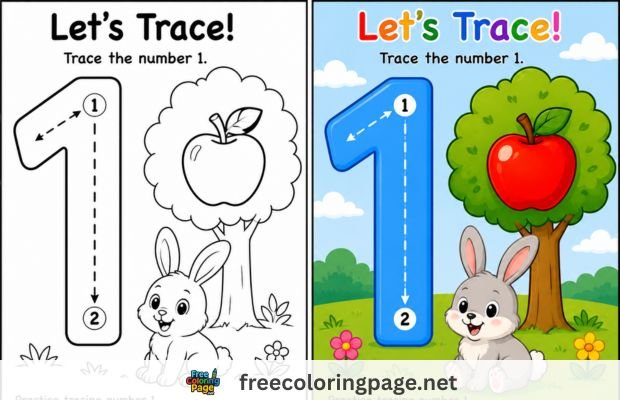 number tracing worksheets for preschooler and kindergarten