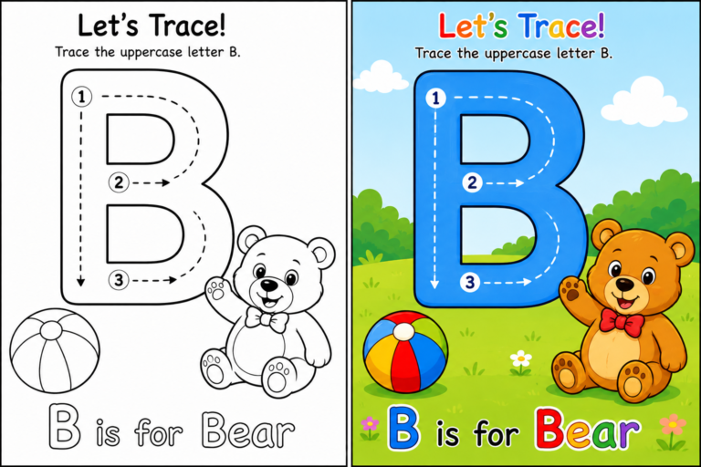 upercase letter worksheets for kids